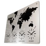  Acrylic Map Timezone Wall Clock